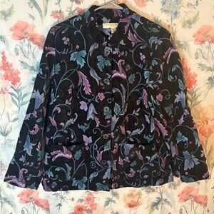 Vintage Appleseed's Multicolor Floral Velvet Blazer